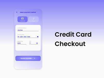 Daily UI 002: Credit Card Checkout app card checkout checkout credit card credit card checkout graphic design illustration order order checkout ui user interface