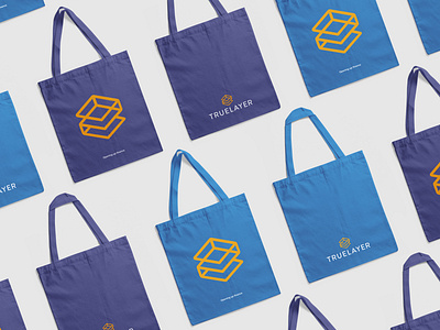 Tote bags for all design illustration isometric logo merchandise open banking open finance totebag truelayer vector