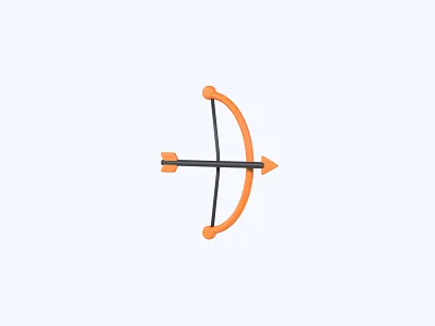 Archery bow 3D icon 3d 3d art 3d design 3d designer 3d icon 3d icons freebie freebies icon icons ui