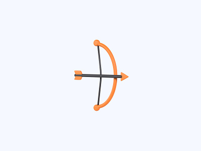 Archery bow 3D icon 3d 3d art 3d design 3d designer 3d icon 3d icons freebie freebies icon icons ui