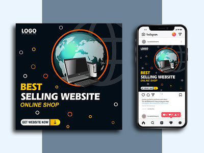 Website social media post design | Banner template ads banner design facebook post instagram post marketing media post sale social social media social media ads social media post template web banner website website ads website design website sale website template