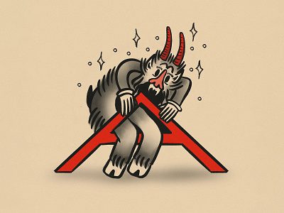 A for 36Days Of Type 36days 36daysoftype devil graphic design illustration illustrator red sticker tattoo vancouver