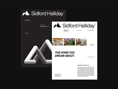 Sidford Halliday Brand Posters branding design halliday logo mountain peaks sidford ski snow snowboard utah winter