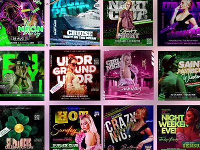70% OFF 12 Bundle Club Night PSD Template art artwork banner bundle bundles club flyer club night design designer dj event flyer flyers party photoshop