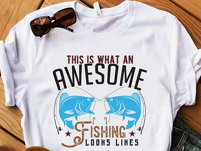 Awesome Fishing Looks Likes T-Shirt Design awesome fish tshirt awesome fishing bass bass fishing branding business creative creative logos design fashion fish fish fish t shirt fashion fishing t shirt fishing tools illustration logo ui ux vector