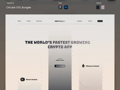 Crypto Landing Page 3d animation branding design graphic design illustration logo logo design logodesign motion graphics ui ux vector