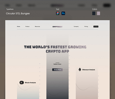 Crypto Landing Page 3d animation branding design graphic design illustration logo logo design logodesign motion graphics ui ux vector