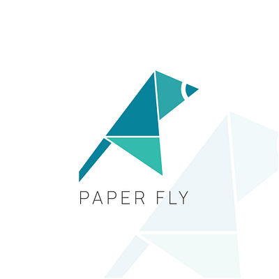 Paper Fly Logo Design with technology and innovation abstract business corporate design digital flat fly innovation logistic logo minimal paper tech technology travel vector