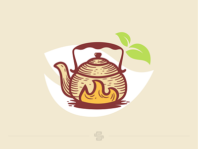 Classic Kettle camp fire camping coffee design herbal herbal tea hot illustration kettle logo minimal pot tea tea pot teapot vector vintage