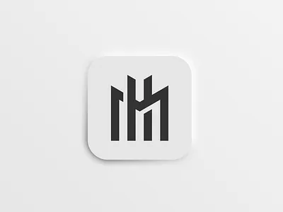 M monogram logo app icon branding design flat icon illustration logo m monogram simple logo