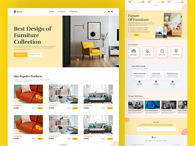 Furniture Website Ui Design advertise branding clean design ecommerce ecommerce online furniture furniture web furniture website ui design graphic design home landing page landingpage product design property interior uiux web web design website website design