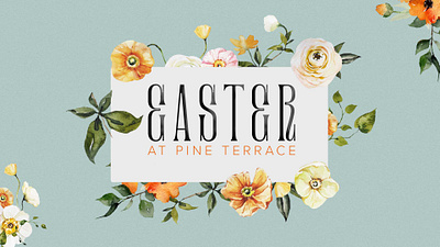 Easter Concept branding design flloral illustration typography