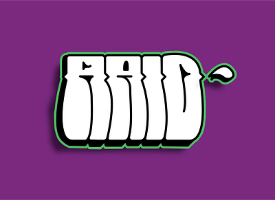 Raid white & purple Graffiti throwie design graffiti illustration typography vector