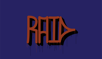 Raid Drippy Graffiti Tag design graffiti illustration typography vector