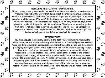 OUR BUSINESS TERMS AND CONDITIONS
