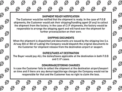 OUR BUSINESS TERMS AND CONDITIONS