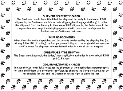 OUR BUSINESS TERMS AND CONDITIONS