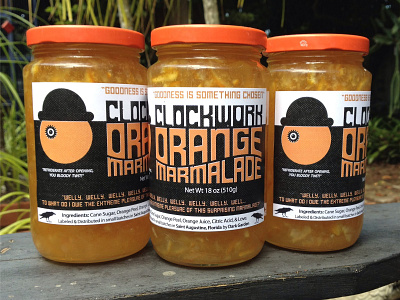 Clockwork Orange Marmalade branding clockwork cpg design font illustration marmalade orange