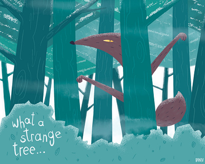 what a strange tree... agency album artist book cartoon character design comic cover design digital art fairy flat colors illustrated illustration kidlit kidlitart picture book sketchbook tales wolf