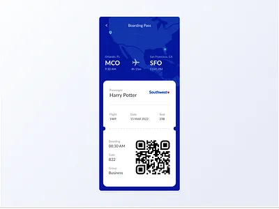 100-day design challenge #024 app design boarding pass ui