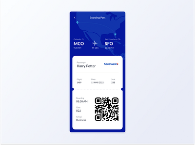 100-day design challenge #024 app design boarding pass ui