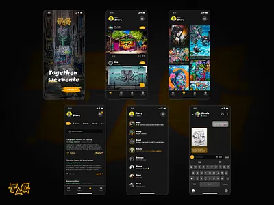 TAG - Graffiti Social Media App Concept branding concept design design inspirations designer graffiti graffiti app graffiti job app graphic design interface design job marketplace logo mobile app design product designer social media app ui ui design ui ux design user interface app