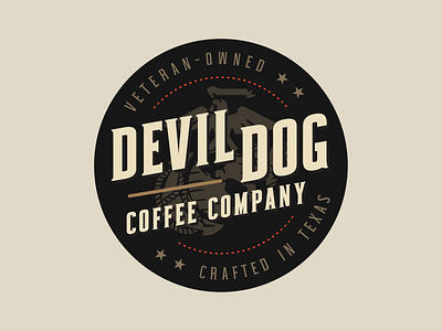 Devil Dog Coffee Company Logo branding illustration logo