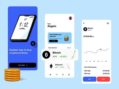 Crypto app concept app design ui ux