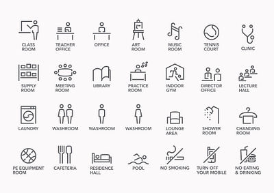 NCPA Signage System branding design graphic design high school icon icon design illustration logo school typography