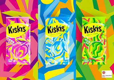 KisKis - GUM Packaging Design box branding candy colourful design graphic design gum illustration packaging snack typography