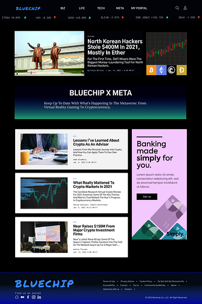 BlueChip: Category Landing category page editorial figma finance hi fi hi fidelity ironhack prototype ui design ux design ux process uxui design web design