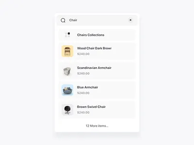 Product List Search Results dashboard listing products search ui design ux