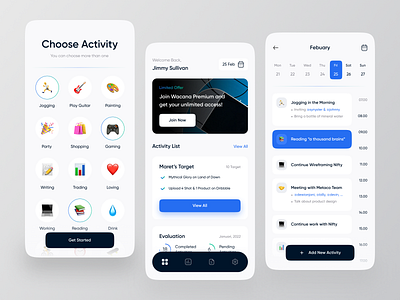 Productivity Mobile App Exploration app design calendar card daily daily task design ios mobile app onbording productivity reminder timeline to do todolist todolist app ui ux