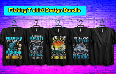 🐟🐟Fishing T shirt Design Bundle🐟🐟