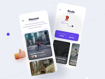 Riding Community App UI Design app appui appuidesign bike clean ui community design illustration map minimal mobile app modern pin products ride riding ui uiux ux uxdesign