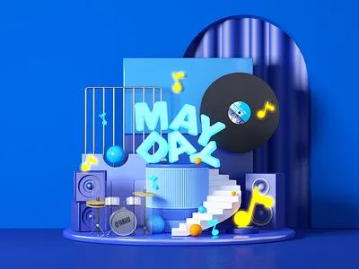 MAYDAY!! 3d graphic design illustration logo