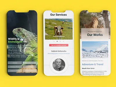 Redesign of the website Grey Films Pvt. Ltd. app app ui app ux design info ui informational ui mobile ui photo ui profile profile ui ui ux uxui