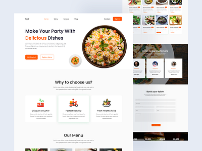 Food Delivery Landing Page 🍕 animation branding chicken clean ui delivery food food delivery landing page food delivery service food landing page food website graphic design logo online food popular sh restaurant resturant landing page ui ui design website design