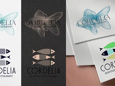 Seafood logo branding design icon illustration logo logoseafood typography