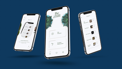 Be Still Meditation App design neumorphic neumorphism phone app skeuomorphic ui ux