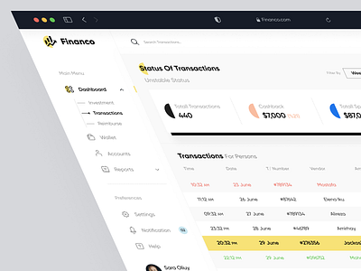 Finance Dashboard banking clean corporate bank credit daily ui dashboard dashboard ui defi design designer finance financial app fintech interface investment minimal payment saas app ui ux