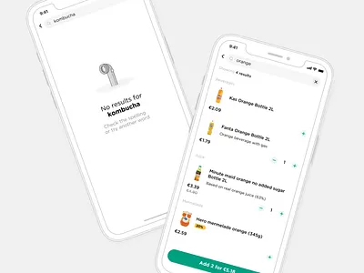 Search results — Glovo design glovo glovo app graphic design ios productdesign query results search ui