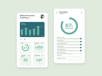 Daily UI #041 - Workout Tracker app app design daily ui 041 daily ui day 41 dailyui design tracker design ui ui design workout app design workout tracker workout tracker design