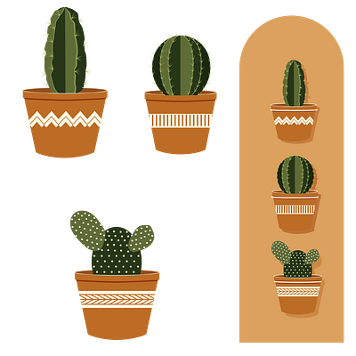 Cactus cactus graphic design plants vector