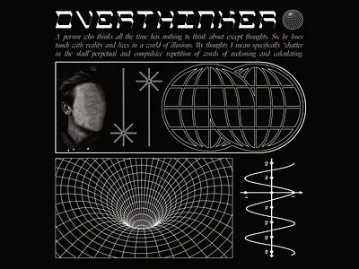 Overthinker acid design all art black black and white cool design edgy design epic layouts overthinker picture white