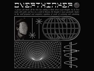 Overthinker acid design all art black black and white cool design edgy design epic layouts overthinker picture white