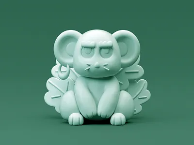 Zodiac Rat 3d c4d gift icon rat ui uilab