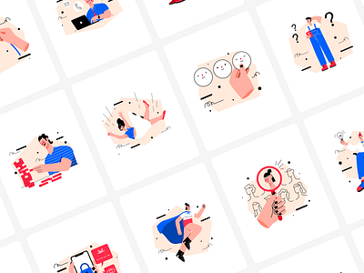 🔥 Maggy Illustration Pack 🔥 404 apple character characterdesign fail feedback illustration iphone laptop macbook message minimal password seacrh vector video youtube