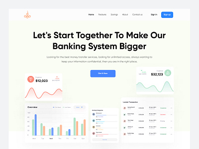 Banking Landing page banking banking landing page design landing landingpage minimaldesign ui web webdesign website