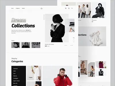 Fashion Landing Page Design 3d animation branding design ecommarce website fashion design fashion website graphic design illustration landing page logo motion graphics shopping web design trend typography ui ui design ux design vector web design
